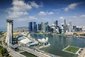 Letecký pohled na město Singapur