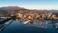Pohled na město a přístav Hobart, Tasmánie
