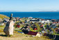 Pohled na přístavní město Honningsvag, Norsko