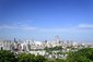 Panoramatický výhled na město Sendai,Japonsko