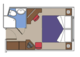 Dvoulůžková kajuta s oknem, plánek - MSC Lirica