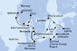 Nemecko, Poľsko, Litva, Lotyšsko, Švédsko, Dánsko, Nórsko, Oslo z Warnemünde na lodi MSC Magnifica