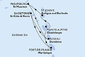 Guadeloupe, Antigua a Barbuda, Svatý Martin, Dominika, Svätý Krištof a Nevis, Martinik z Pointe-à-Pitre na lodi MSC World Asia
