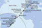 Brazília, Kapverdy, Španielsko, z Lanzarote, Francúzsko, Taliansko na lodi MSC Musica