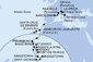 Taliansko, Francúzsko, Španielsko, z Lanzarote, Svatý Martin, Svätý Krištof a Nevis, Svätý Vincent a Grenadiny, Barbados, Grenada, Martinik, Guadeloupe, Antigua a Barbuda, Dominika z Janova na lodi MSC World Europa