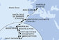 Francúzsko, Španielsko, z Lanzarote, Svatý Martin, Svätý Krištof a Nevis, Svätý Vincent a Grenadiny, Barbados, Grenada, Martinik, Guadeloupe z Marseille na lodi MSC World Europa
