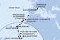 Francúzsko, Španielsko, z Lanzarote, Svatý Martin, Svätý Krištof a Nevis, Svätý Vincent a Grenadiny, Barbados, Grenada, Martinik z Marseille na lodi MSC World Europa