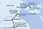 Taliansko, Francúzsko, Španielsko, z Lanzarote, Svatý Martin, Svätý Krištof a Nevis, Svätý Vincent a Grenadiny, Barbados, Grenada, Martinik z Civitavechie na lodi MSC World Europa