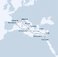 Taliansko, Izrael, Cyprus, Egypt, Malta, Španielsko, Francúzsko zo Savony na lodi Costa Pacifica