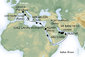 Taliansko, Grécko, Egypt, Jordánsko, Omán, Katar, Spojené arabské emiráty z Janova na lodi MSC Splendida
