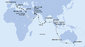 Austrália, Singapur, Malajzia, Thajsko, Srí Lanka, Maledivy, Spojené arabské emiráty, Omán, Jordánsko, Egypt, Grécko, Taliansko na lodi MSC Magnifica