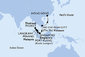 Thajsko, Malajzia, Singapur, Vietnam, Čína na lodi MSC Splendida