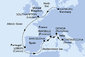 Nemecko, Veľká Británia, Portugalsko, Španielsko, Francúzsko, Taliansko z Hamburgu na lodi MSC Grandiosa