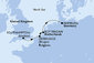 Veľká Británia, Belgicko, Holandsko, Nemecko zo Southamptonu na lodi MSC Preziosa