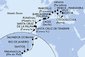 Taliansko, Chorvátsko, Čierna Hora, Francúzsko, Španielsko, Portugalsko, Brazília z Benátok na lodi MSC Lirica