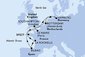 Veľká Británia, Nemecko, Holandsko, Francúzsko, Španielsko zo Southamptonu na lodi MSC Euribia
