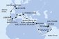 Spojené arabské emiráty, Katar, Omán, Jordánsko, Egypt, Taliansko, Španielsko, Portugalsko, Francúzsko, Veľká Británia z Dubaja na lodi MSC Euribia