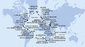 Taliansko, Francúzsko, Španielsko, Malta, Cyprus, Izrael, Egypt, Jordánsko, Saúdská Arábie, Keňa, Tanzánie, Seychely, Maurícius, Reunion, Mozambik, Juhoafrická republika, Namíbia, Zámořské území Velké Británie, Brazília, Barbados, Svätá Lucia, Martinik, Dominikánska republika, Bahamy, USA, USA - Východné pobrežie, Kanada, Autonomní oblast Dánska, Island, Veľká Británia, Holandsko, Nemecko z Civitavechie na lodi MSC Poesia