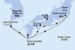 Japonsko, Južná Kórea z Yokohami na lodi MSC Bellissima