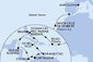 USA, Jamajka, Aruba, Kolumbia, Panama, Honduras, Bahamy, Britské Panenské ostrovy, Španielsko z Miami na lodi MSC Divina