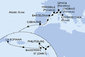 Taliansko, Francúzsko, Španielsko, Gibraltár, Antigua a Barbuda, Svatý Martin, Svätý Krištof a Nevis, Dominikánska republika z Civitavechie na lodi MSC Opera