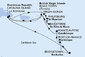 Martinik, Guadeloupe, Britské Panenské ostrovy, Dominikánska republika, Veľká Británia, Svatý Martin, Svätý Krištof a Nevis, Barbados z Fort de France, Martinik na lodi MSC Opera