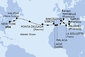 USA, , Kanada, Portugalsko, Španielsko, Francúzsko, Tunisko, Taliansko z New Yorku na lodi MSC Meraviglia