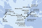 Taliansko, Francúzsko, Španielsko, Gibraltár, Maroko, , Madeira, Portugalsko, USA z Livorna na lodi MSC Meraviglia