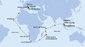 Singapur, Malajzia, Seychely, Maurícius, Reunion, Juhoafrická republika, Namíbia, Kapverdy, Taliansko, Francúzsko zo Singapuru na lodi MSC Magnifica