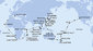 USA, Americká Samoa, Samoa, Fiji, Nový Zéland, Austrália, Filipíny, Tchaj-wan, Japonsko, Južná Kórea, Čína, Vietnam, Singapur, Malajzia, Seychely, Maurícius, Reunion, Juhoafrická republika, Namíbia, Kapverdy, Taliansko na lodi MSC Magnifica