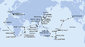 USA, Americká Samoa, Samoa, Fiji, Nový Zéland, Austrália, Filipíny, Tchaj-wan, Japonsko, Južná Kórea, Čína, Vietnam, Singapur, Malajzia, Seychely, Maurícius, Reunion, Juhoafrická republika, Namíbia, Kapverdy, Taliansko na lodi MSC Magnifica