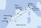 Španielsko, Tarragona, Francúzsko, Taliansko z Valencie na lodi MSC Sinfonia