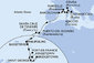Taliansko, Francúzsko, Španielsko, Svatý Martin, Svätý Krištof a Nevis, Svätý Vincent a Grenadiny, Barbados, Grenada, Martinik z Janova na lodi MSC Seaview