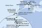 Taliansko, Francúzsko, Španielsko, Svatý Martin, Svätý Krištof a Nevis, Svätý Vincent a Grenadiny, Barbados, Grenada, Martinik, Guadeloupe, Antigua a Barbuda, Dominika z Janova na lodi MSC Seaview