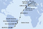 Taliansko, Francúzsko, Španielsko, Gibraltár, Maroko, Kapverdy, Brazília, Argentína z Janova na lodi MSC Magnifica