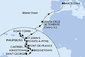 Martinik, Guadeloupe, Svätá Lucia, Barbados, Grenada, Svätý Vincent a Grenadiny, Svatý Martin, Britské Panenské ostrovy, Antigua a Barbuda, Španielsko z Fort de France na lodi MSC World Europa