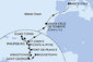 Barbados, Grenada, Svätý Vincent a Grenadiny, Martinik, Guadeloupe, Svatý Martin, Britské Panenské ostrovy, Antigua a Barbuda, Španielsko z Bridgetownu na lodi MSC World Europa