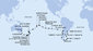 Argentína, Zámořské území Velké Británie, Chile, Francouzská Polynésie, Cookovy ostrovy, Nový Zéland, Austrália z Buenos Aires na lodi MSC Magnifica