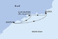 Brazília zo Santosu na lodi MSC Divina