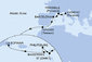 Taliansko, Francúzsko, Španielsko, Maroko, Antigua a Barbuda, Svatý Martin, Svätý Krištof a Nevis, Dominikánska republika z Livorna na lodi MSC Opera