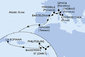 Taliansko, Francúzsko, Španielsko, Maroko, Antigua a Barbuda, Svatý Martin, Svätý Krištof a Nevis, Dominikánska republika z Civitavechie na lodi MSC Opera