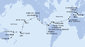 Austrália, Nová Kaledonie, Vanuatu, Samoa, Americká Samoa, USA, Mexiko, Kostarika, , Panama, Dominikánska republika, Britské Panenské ostrovy, Svatý Martin, Španielsko, Taliansko, Francúzsko ze Sydney na lodi MSC Magnifica