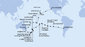Chile, Zámořské území Velké Británie, Francouzská Polynésie, Cookovy ostrovy, Nový Zéland, Austrália, Nová Kaledonie, Vanuatu, Samoa, Americká Samoa, USA z Valparaisa na lodi MSC Magnifica