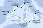 Taliansko, Tunisko, Tarragona, Francúzsko z Janova na lodi MSC Euribia