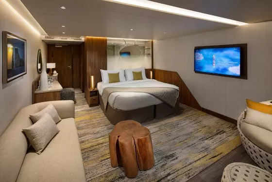Sky Suite s nekonečnou verandou, ložnice - Celebrity Flora