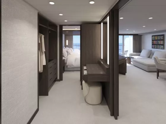 Grand Penthouse, šatní skříň s toaletním koutem - Explora I
