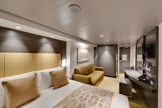 Kajuta Deluxe s balkónom s čiastočne obmedzeným výhľadom – MSC Bellissima