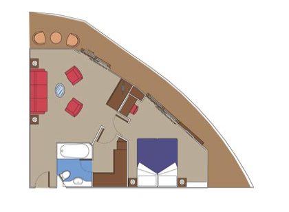 Čtyřlůžkové Apartmá Royal Suite (YC3), plánek - MSC Preziosa