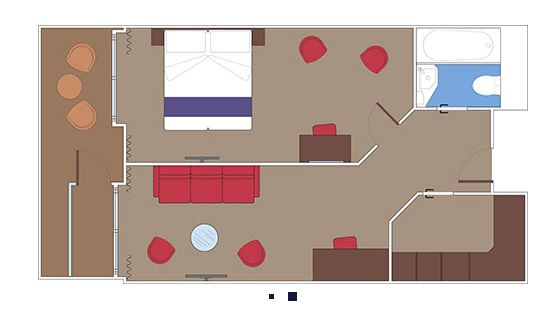 Pětilůžkové Apartmá Grand Suite (SE3), plánek - MSC Seashore