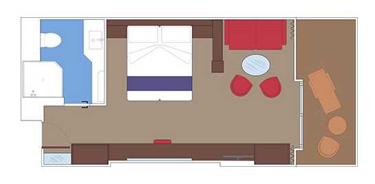 Pětilůžkové Apartmá Deluxe Suite (YC1), plánek - MSC Seaview